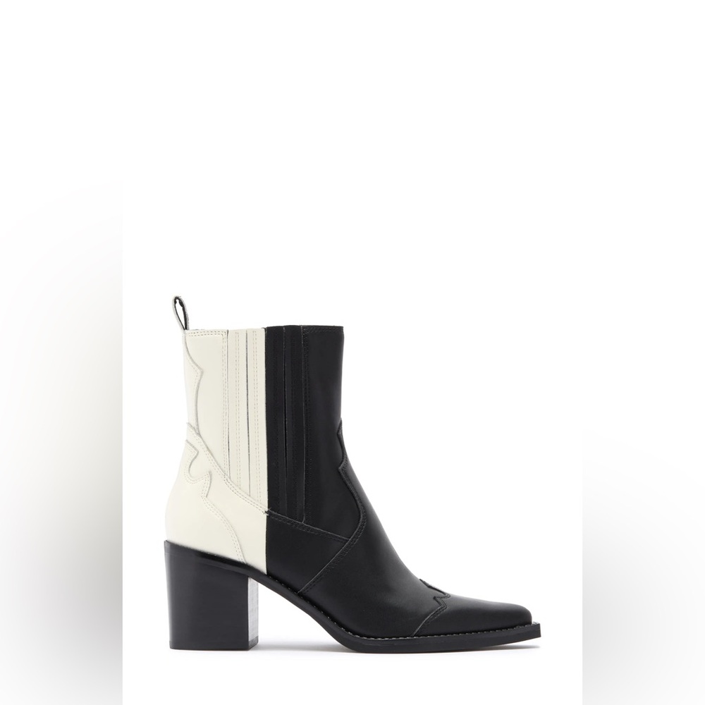 Dolce Vita Black and White Ankle Boots